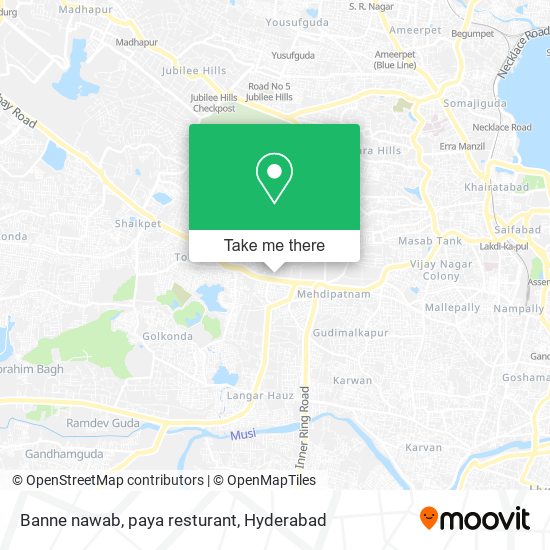 Banne nawab, paya resturant map