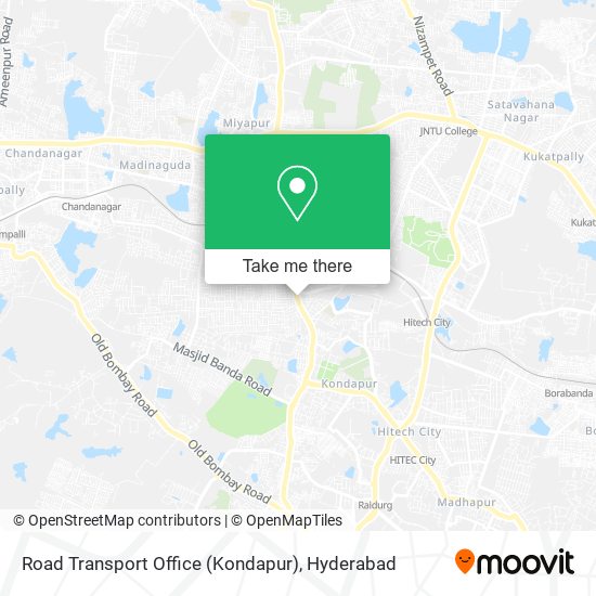 Road Transport Office (Kondapur) map