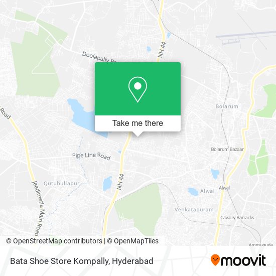 Bata Shoe Store Kompally map
