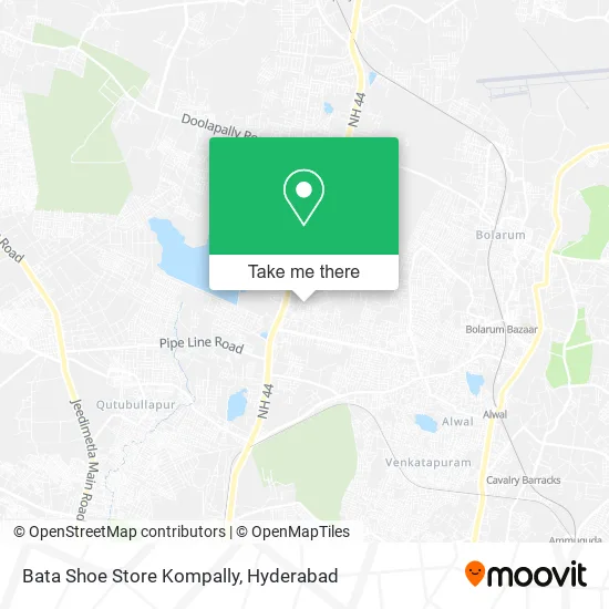Bata Shoe Store Kompally map