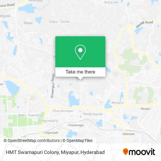 HMT Swarnapuri Colony, Miyapur map