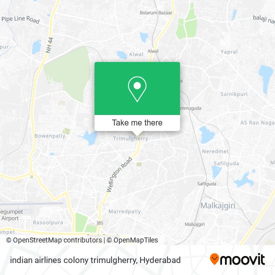 indian airlines colony trimulgherry map