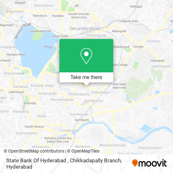 State Bank Of Hyderabad , Chikkadapally Branch map