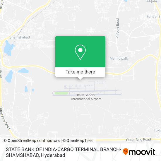 STATE BANK OF INDIA-CARGO TERMINAL BRANCH-SHAMSHABAD map