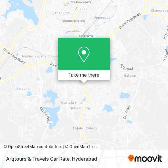 Arqtours & Travels Car Rate map