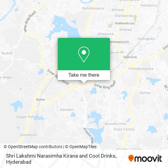 Shri Lakshmi Narasimha Kirana and Cool Drinks map