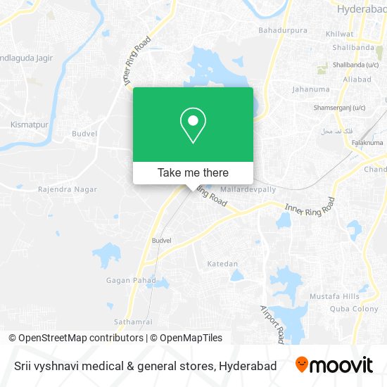 Srii vyshnavi medical & general stores map