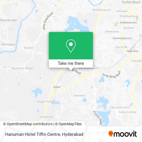 Hanuman Hotel Tiffin Centre map