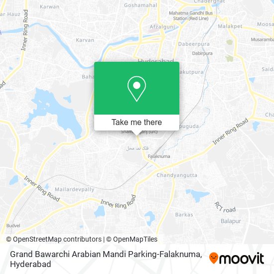 Grand Bawarchi Arabian Mandi Parking-Falaknuma map