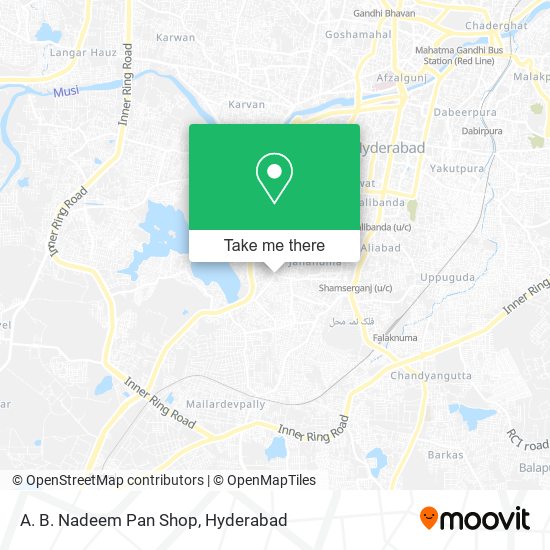 A. B. Nadeem Pan Shop map