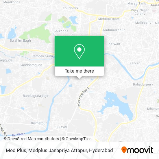 Med Plus, Medplus Janapriya Attapur map