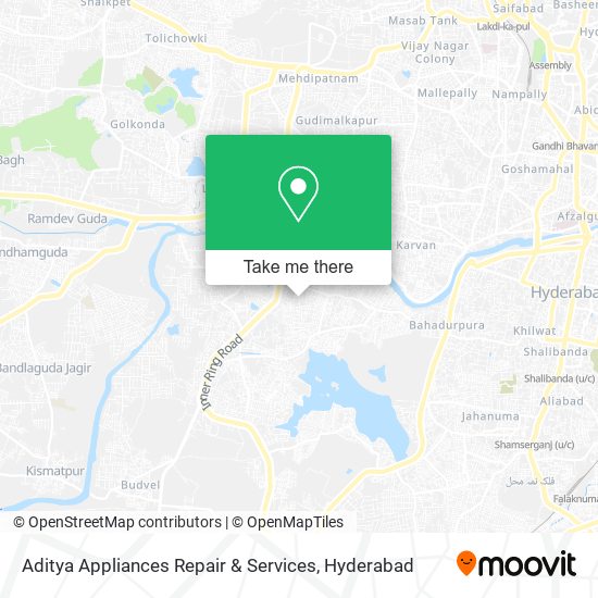 Aditya Appliances Repair & Services map