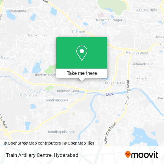 Train Artillery Centre map