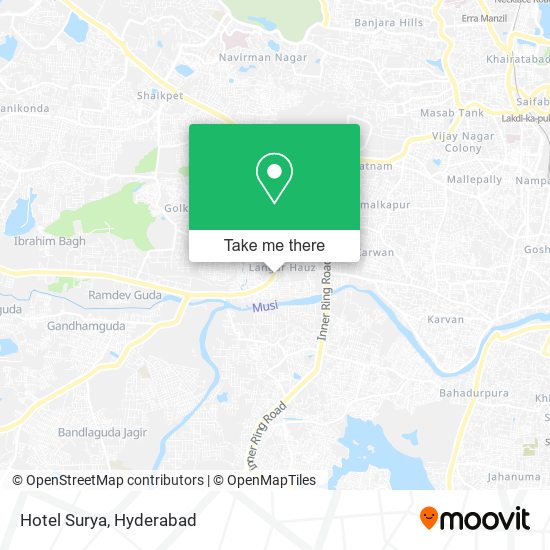 Hotel Surya map