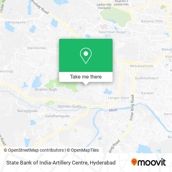 State Bank of India-Artillery Centre map