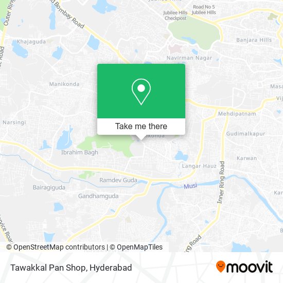 Tawakkal Pan Shop map