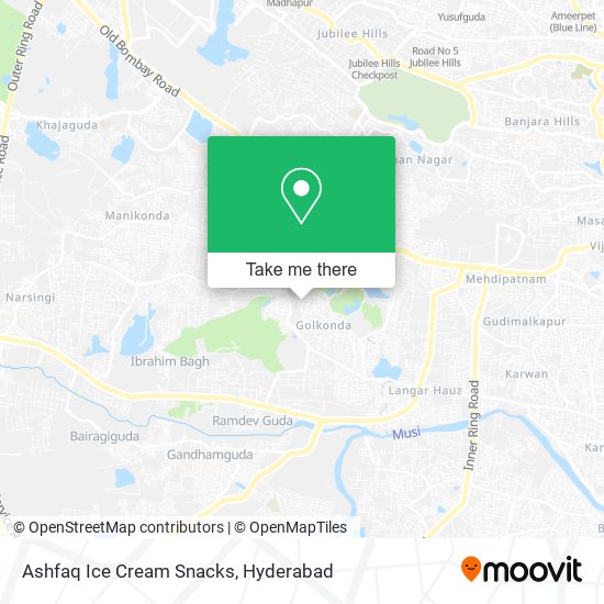 Ashfaq Ice Cream Snacks map