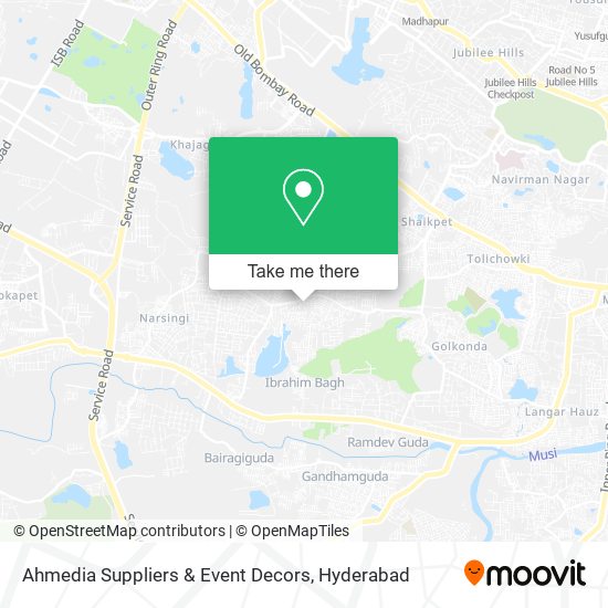 Ahmedia Suppliers & Event Decors map