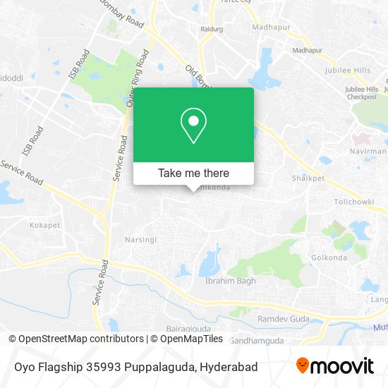 Oyo Flagship 35993 Puppalaguda map