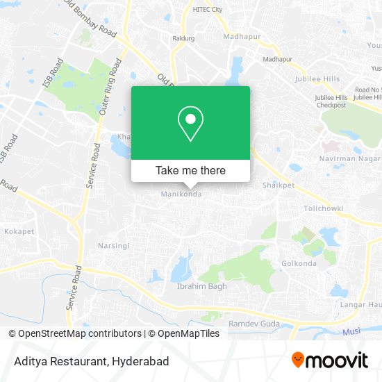 Aditya Restaurant map