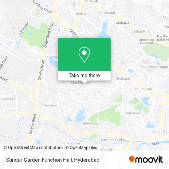 Sundar Garden Function Hall map