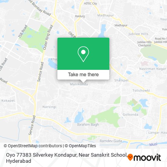 Oyo 77383 Silverkey Kondapur, Near Sanskrit School map