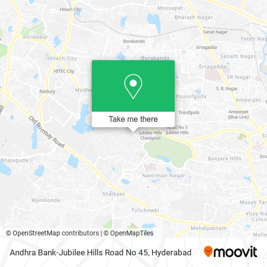 Andhra Bank-Jubilee Hills Road No 45 map