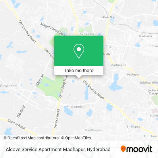 Alcove Service Apartment Madhapur map