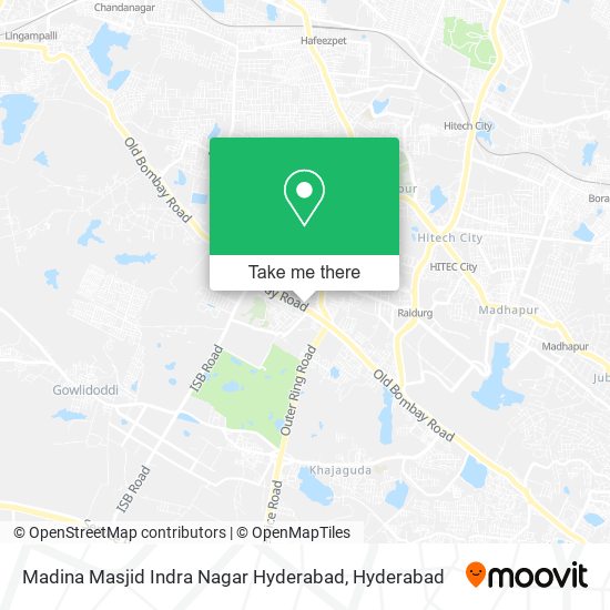 Madina Masjid Indra Nagar Hyderabad map