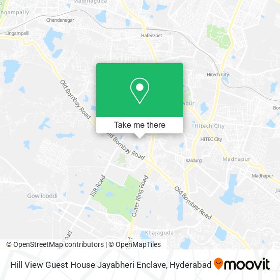 Hill View Guest House Jayabheri Enclave map