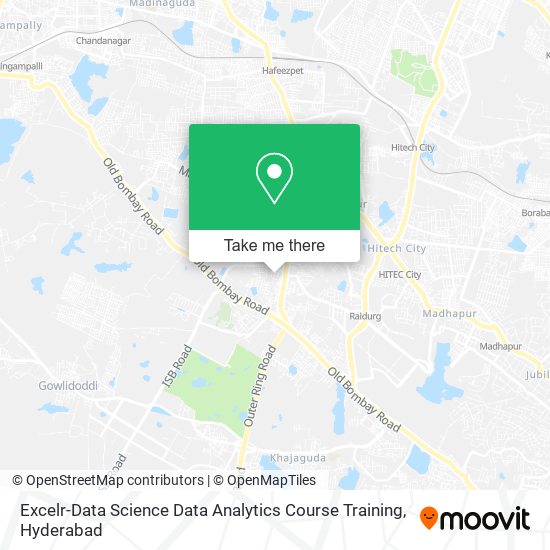 Excelr-Data Science Data Analytics Course Training map