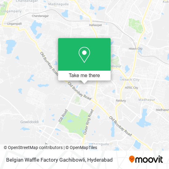 Belgian Waffle Factory Gachibowli map