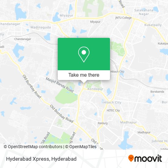 Hyderabad Xpress map