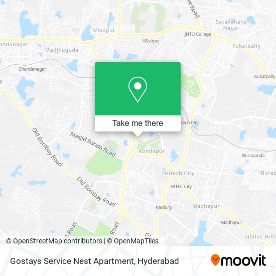 Gostays Service Nest Apartment map