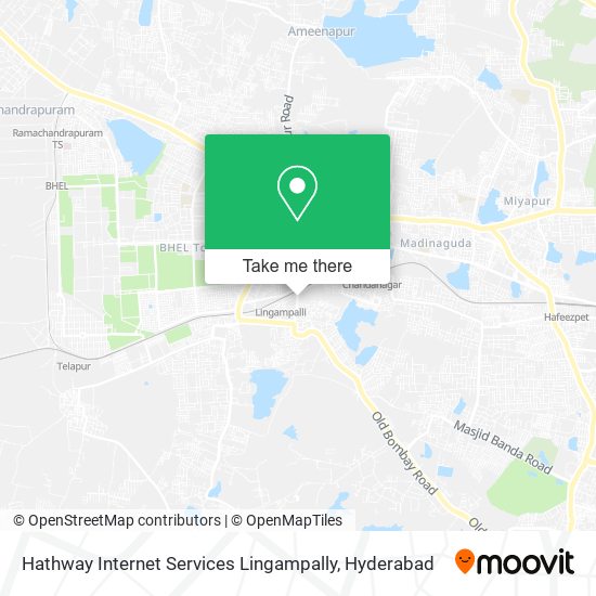 Hathway Internet Services Lingampally map