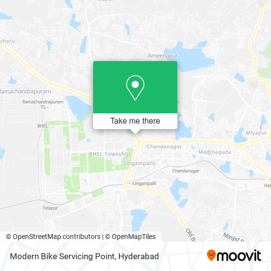 Modern Bike Servicing Point map