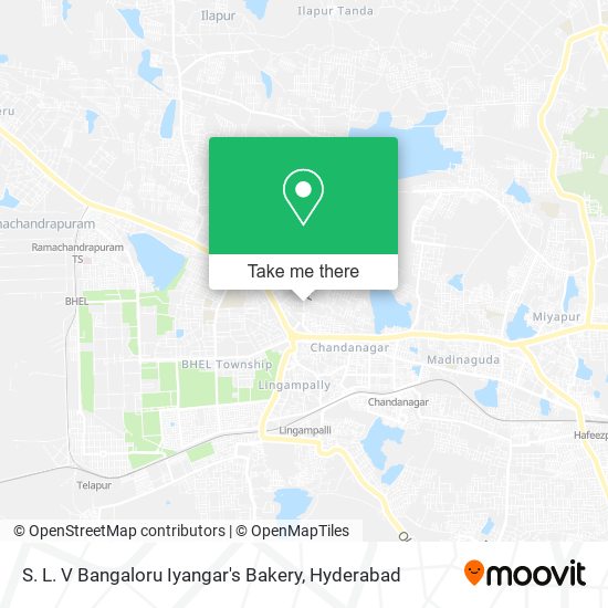 S. L. V Bangaloru Iyangar's Bakery map