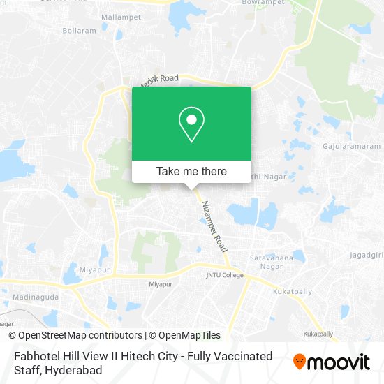 Fabhotel Hill View II Hitech City - Fully Vaccinated Staff map