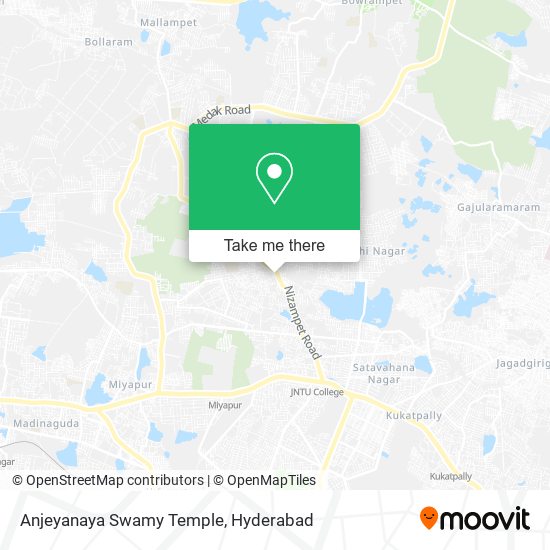Anjeyanaya Swamy Temple map