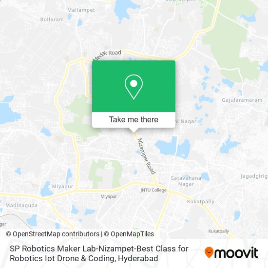 SP Robotics Maker Lab-Nizampet-Best Class for Robotics Iot Drone & Coding map