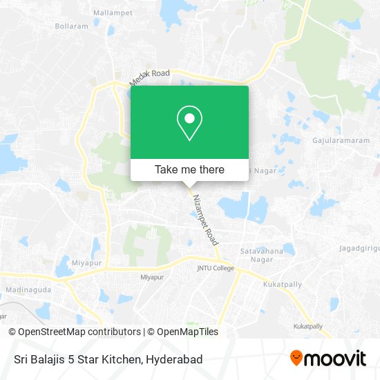 Sri Balajis 5 Star Kitchen map