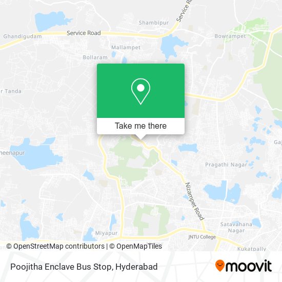 Poojitha Enclave Bus Stop map