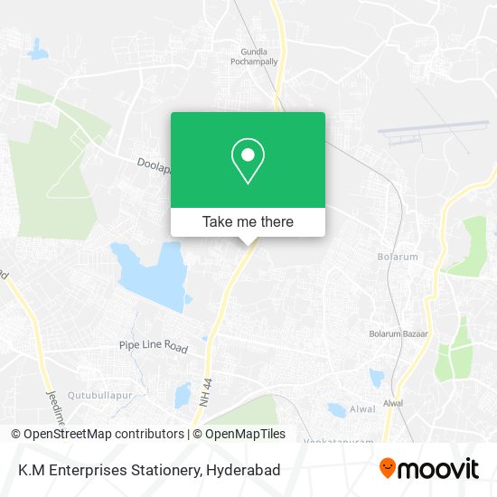 K.M Enterprises Stationery map