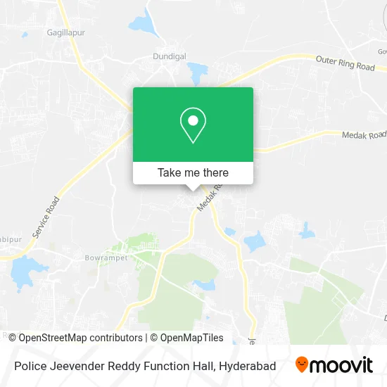 Police Jeevender Reddy Function Hall map