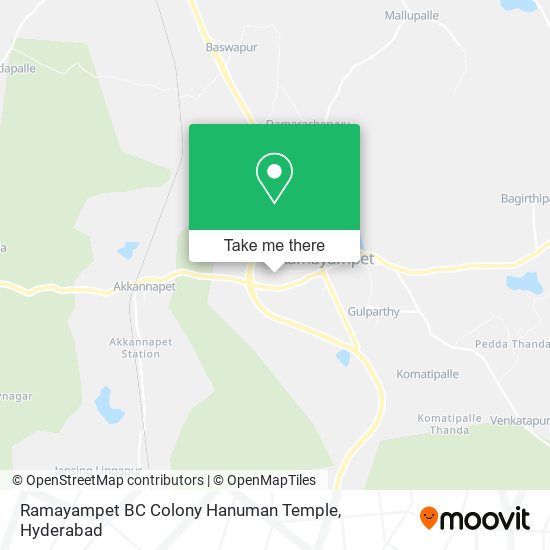 Ramayampet BC Colony Hanuman Temple map