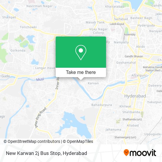 New Karwan 2j Bus Stop map