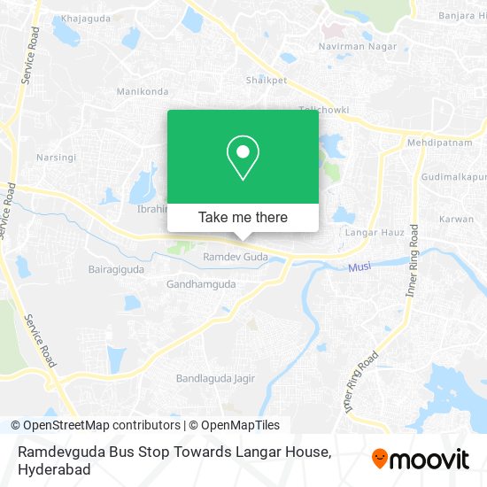 Ramdevguda Bus Stop Towards Langar House map