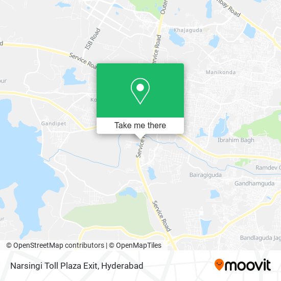 Narsingi Toll Plaza Exit map