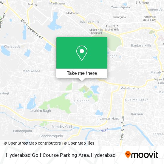 Hyderabad Golf Course Parking Area map