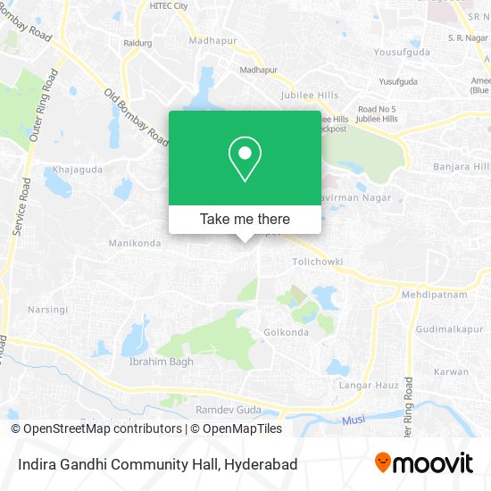 Indira Gandhi Community Hall map